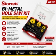 [ STARRETT ] (KDP2000P) Bi-Metal Hole Saw Kit | 19-57mm | Professional Complete Set