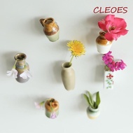 CLEOES Vase Fridge Magnets, Handmade Small Mini Ceramic Vase, Creative Unique Decorative Vase Refrig
