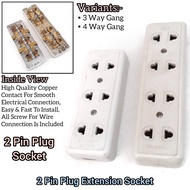 2 Pin Plug Socket Extension Without Wire For Electrical Appliance