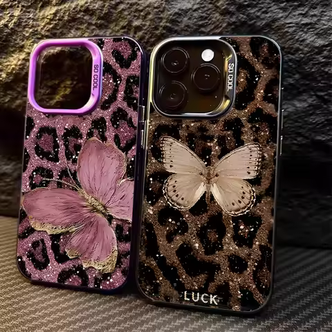 Butterfly Leopard Phone Case for Xiaomi Mi 13T 14T 12T Pro for Xiaomi 14 13 12 11 Ultra Lite 5G NE 1