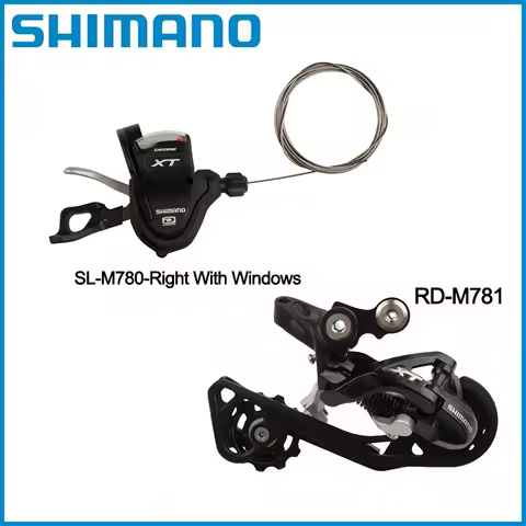 Shimano Deore XT XT SL-M780 Shifter Right Clamp With Windows+RD-M781 Rear Derailleur GS 10Speed For 