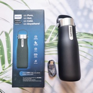 ฟิลิปส์ ขวดน้ำสแตนเลส แบบสุญญากาศ พร้อมที่จับ GoZero Hydration Bottle 350 ml (Philips®) เทคโนโลยียูว