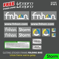 Cutting sticker frame Folding Bike Fnhon Storm model