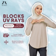 ZOE ARISAH Meiska Serfiya Training Shirt Muslimah Baju UV Protection Sukan Sport SPF50 Water Resista
