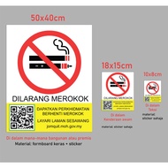 (KKM Standard) papan tanda sign dilarang merokok / No smoking