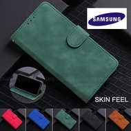 Samsung Case Galaxy A55 5G A35 A15 A25 A05s A34 A54 A14 LTE A23 5G A13 A73 A33 A53 S21FE M52 A52s M22 A12 M32 A22 A32 A52 A42 A31 A51 A71 A30s A50 A50s Pure Color Skin Feel flip cover leather Magnetic Wallet Card Slot Coque Fundas Capa