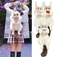 Realistic plush cat backpack, simulated ragdoll cat backpack, cute plush cat backpack toy, handmade 