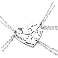 PESOENTH BFF Best Friend Necklace For 2 3 4 5,Friendship Jewelry For Women Gift,Matching Heart Best 