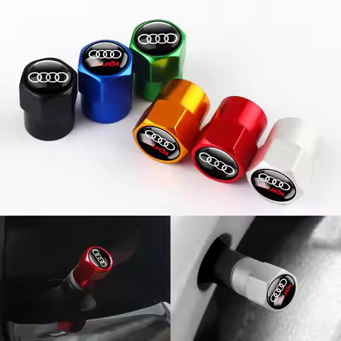 Aluminum Alloy Car Wheel Tire Valve Caps Tyre Rim Stem Covers Airdust for OOOO Audi A3 8V A4 B8 B7 A