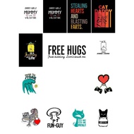 Free Hugs Just Kidding Text Art Poster  Modern Interior Design Print for Wall Decor Home Styling Collection