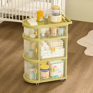Yeya也雅 速組摺疊式嬰兒床邊用收納推車-2門+1抽屜-DIY-多色可選
