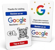 NFC Tag Google Review Card - Boost Customer Feedback with Tap & Scan QR - No App, No Subscription - 