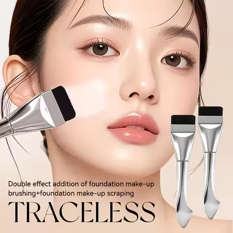 GECOMO two-headed one-word foundation brush, no foundation, no trace light mask brush, fast powder o