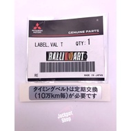 NEW Label Timing Belt Service Mitsubishi Lancer EVO3 Evo4 Evo5 Evo6 Evo7 Evo8 Evo9 CE9A CP9A CT9A 4G