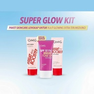 OMG BUNDLING SUPER GLOW KIT PROTECTION | OMG Face Wash + OMG Moisturizer + OMG Sunscreen PACKAGE