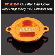 [152] 🇲🇾 KTM Modified Orange CNC T6063 Aluminium Alloy Oil Filter Cap Cover