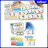 [Lzdhuiz1] Phonics Flash Cards Sight Words Fun Home School Supplies Letter Sound for Elementary Kind