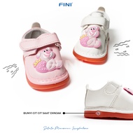 FINI, Rigan Toddler Girls' Shoes with Cute 3D Character Motifs in Pink and White, Ages 9 Months - 2.