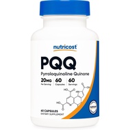 Nutricost PQQ (Pyrroloquinoline Quinone) 20mg, 60 Capsules - Vegetarian Capsules, Non-GMO, Gluten Fr