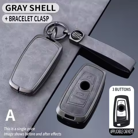 Metal Car Key Cover Fob Case Shell Accessories For BMW F 3 5 7 Series X3 X5 F10 F20 F30 F40 E90 E92 