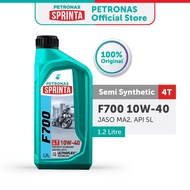 PETRONAS Sprinta F700 10W-40 SL Semi Synthetic (1.2L) | 4-Stroke Motorcycle Engine Oil / Minyak Enji