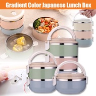 Gradient Color Japanese Lunch Box Thermal For Food Bento Box Stainless Steel LunchBox For Kids