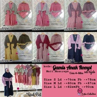 AM AM AM AM | Children's Gamis Vest Hijab set | Children's robes aged 4-8 years