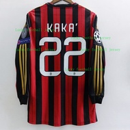 S-XXL      2013/14 Retro Ac Milan Jersey Football 13/14 Long Sleeves KAKA RONALDINHO Soccer Shirts