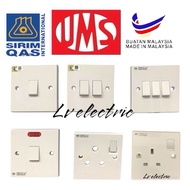 UMS Switches 1Gang / 2Gang / 3Gang / 15A switch socket  / 20A Water Heater Switch / Air Cond Switch 