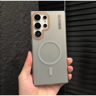 1-3วันได้ PCบาง ไร้สายชาร์จ เคส โทรศัพท์ สำหรับ SAMSUNG S25 S25Plus S25Ultra S24Fe S24Ultra S23Ultra