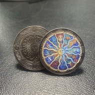 Twelve Constellation Sun Moon Coins Sun God Moon Smiley Gun Black Commemorative Coins Man Collectibl