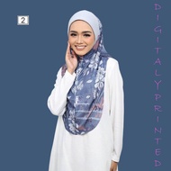 Tudung Sarung Sarima Hoor | Cotton Printed | Awning Scuba Size M/L