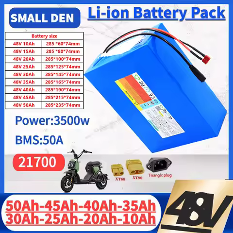 Batterie Lithium-ion 48V 10Ah 15Ah 20Ah 25Ah 30Ah 35Ah 40Ah 45Ah 50Ah 21700 13S 10P, 2500W, batterie