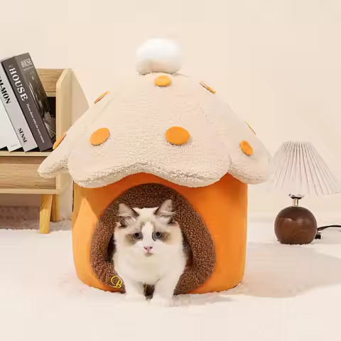 Cloth Cute House Cat Nest Four Seasons Universal Cat House Cat Shelter Winter Closed Warm Cat House 