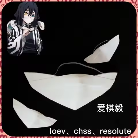 Anime Iguro Obanai Cosplay Mask Props Iguro Obanai Cosplay Costume Women Men Hallowmas Party Role Pl