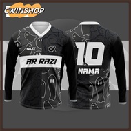 Long Sleeve T Shirt Men Women Plus Size Sport Korean Style Jersey Lengan Panjang Murah Perempuan Lelaki T Shirt Custom Name BATCH 05 Japanese Jersey Baju Hitam Jersey Viral Unisex