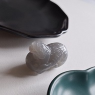 招財貔貅擺設 | 青海煙紫天然和田玉玉器