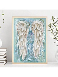 1件天使翅膀掛畫,油畫海報印刷,布畫裝飾,適用於客廳和臥室的裝飾畫,尺寸為15.7*23.6英寸,無框