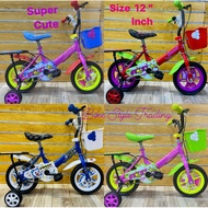 [100% SIAP PASANG] 12’INCHES CUTE KIDS BICYCLE/ BASIKAL KANAK-KANAK/Basikal budak 2-4tahun/basikal s