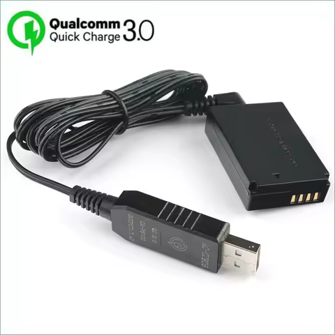 QC3.0 USB TO LP-E12 LP E12 LPE12 Dummy Battery ACK-E12 DR-E12 DC Coupler for Canon EOS M M2 M10 M50 