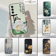 Samsung S24 / S24 Plus / S24 Ultra / FE case with calligraphy, peace, lucky lotus