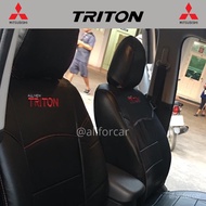 ชุดหุ้มเบาะ triton (คู่หน้า) หุ้มเบาะ triton 2015- ล่าสุด เบาะหนัง triton ตัดตรงรุ่น แบบสวมทับ เบาะtriton เบาะไทรทัน เบาะไททัน ชุดหุ้มเบาะรถ mitsubishi triton