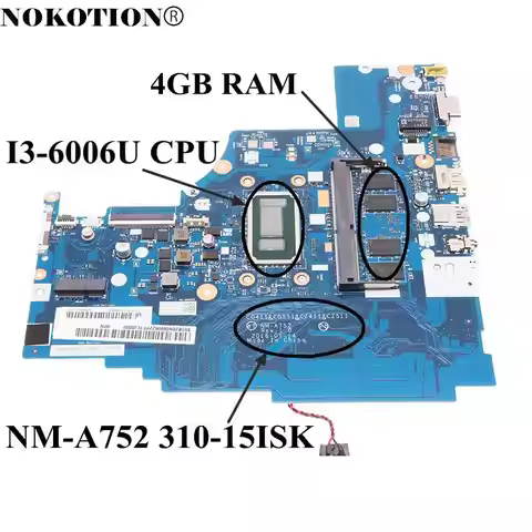 5B20N06906 5B20N06905 SB20N11723 CG411 CG511 CZ411 CZ511 NM-A752 For Lenovo IdeaPad 310-15ISK Laptop