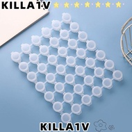 KILLA1V Paint Box, Plastic 2ml//5ml Pigment Strips, Multi-Compartment 6/8 Connected Pots Pigment Con
