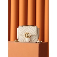 GUCCI GUCCI White Square Fat Man Portable Chain Bag Shoulder Bag AXQO