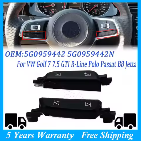 New Multifunction Steering Wheel Volume Button Cover Trim For VW Golf 7 7.5 GTI R-Line Polo Passat B