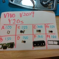 Vivo v2029 y20s 原廠拆機零件，前鏡頭，卡托，後鏡頭，尾插，排線，按鈕，電源鍵，震動子等