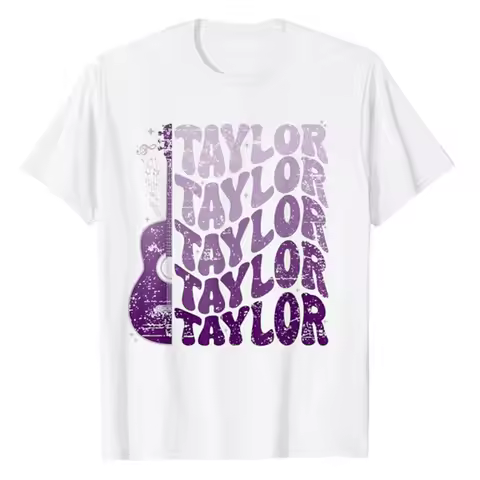Taylor First Name I Love Taylor Girl Groovy 80's Vintage T-Shirt Retro Style Clothes Letters Printed