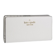 Kate Spade Saffiano Stacy Logo Large Slim Bifold Bi-fold card case Compact wallet WLR00145