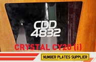 Crystal Motor Number Plate [Pre-Installed] Fancy Motor Plate